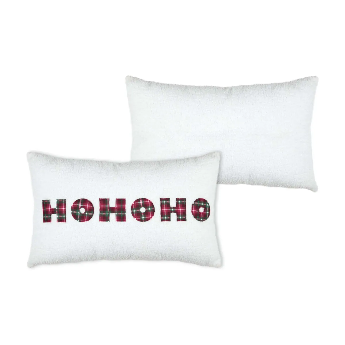Cuscino natalizio rettangolare bouclette (30 x 50 cm) Santa Ecru