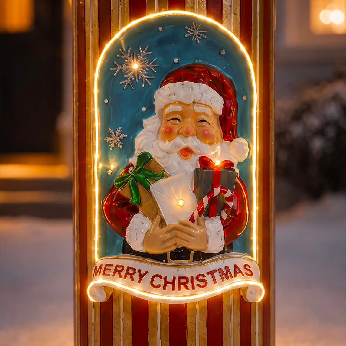 Cassetta postale luminosa 16 LED (H146 cm) La Posta Magica di Natale
