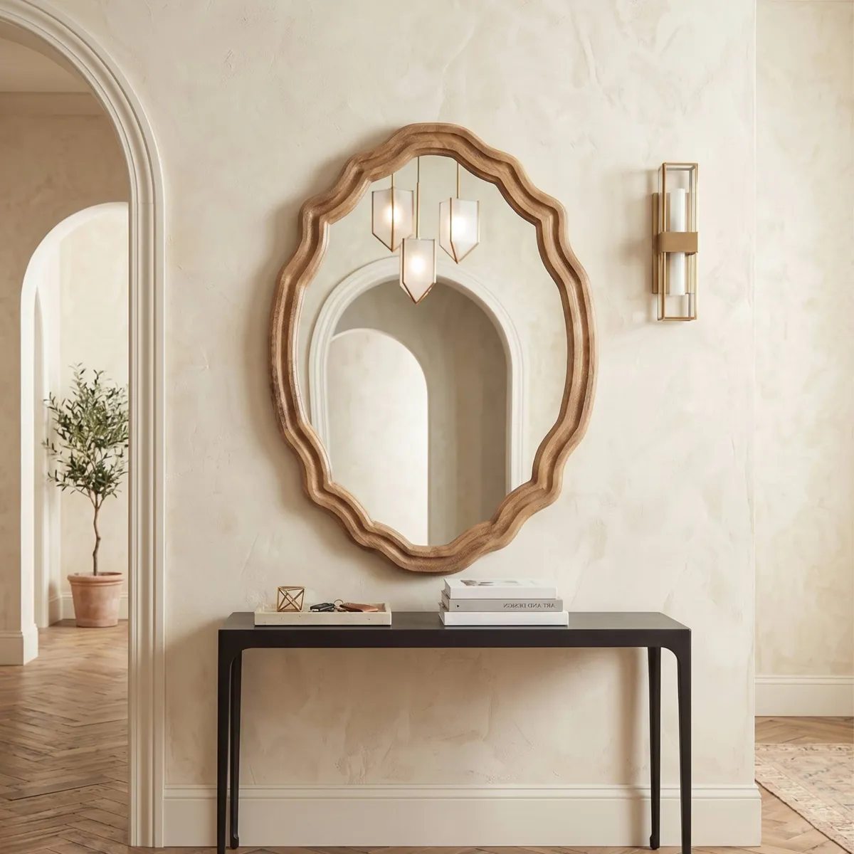 Specchio da parete in legno (61x86 cm) Epure Marrone