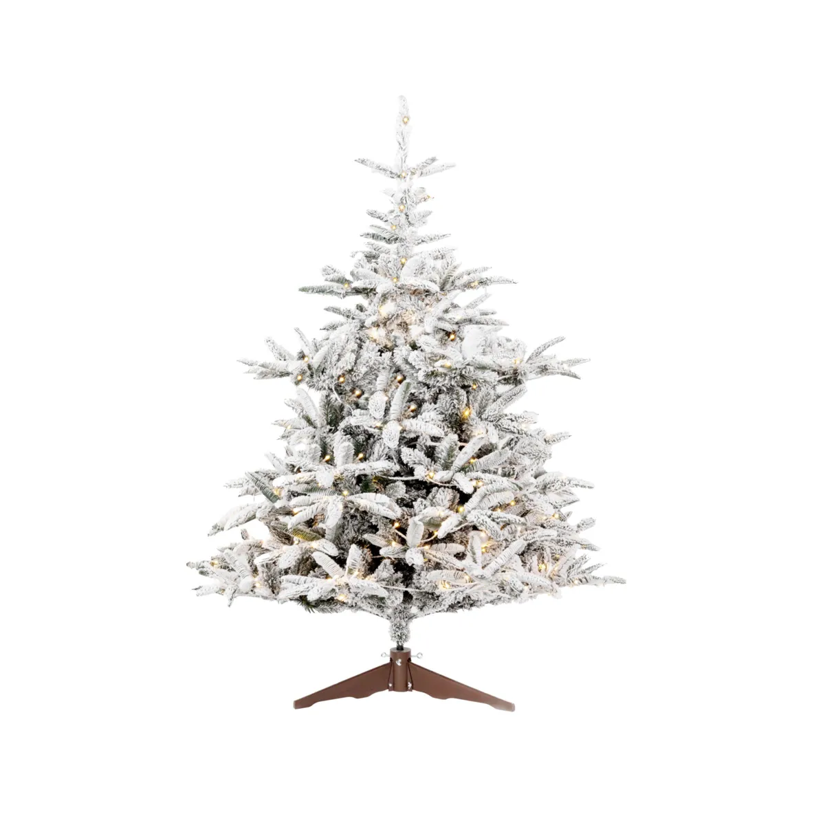 Albero di Natale artificiale luminoso 280 LED (H180 cm) Annapurna Verde innevato e bianco caldo