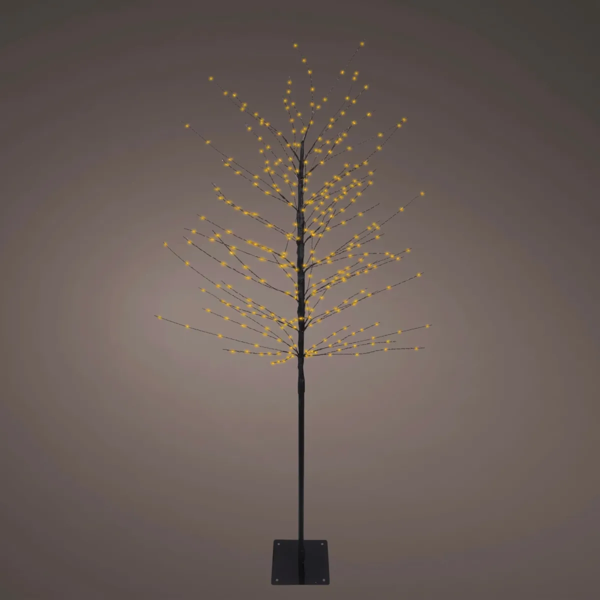 Albero luminoso 360 LED (H180 cm) Cedro Nero e bianco caldo
