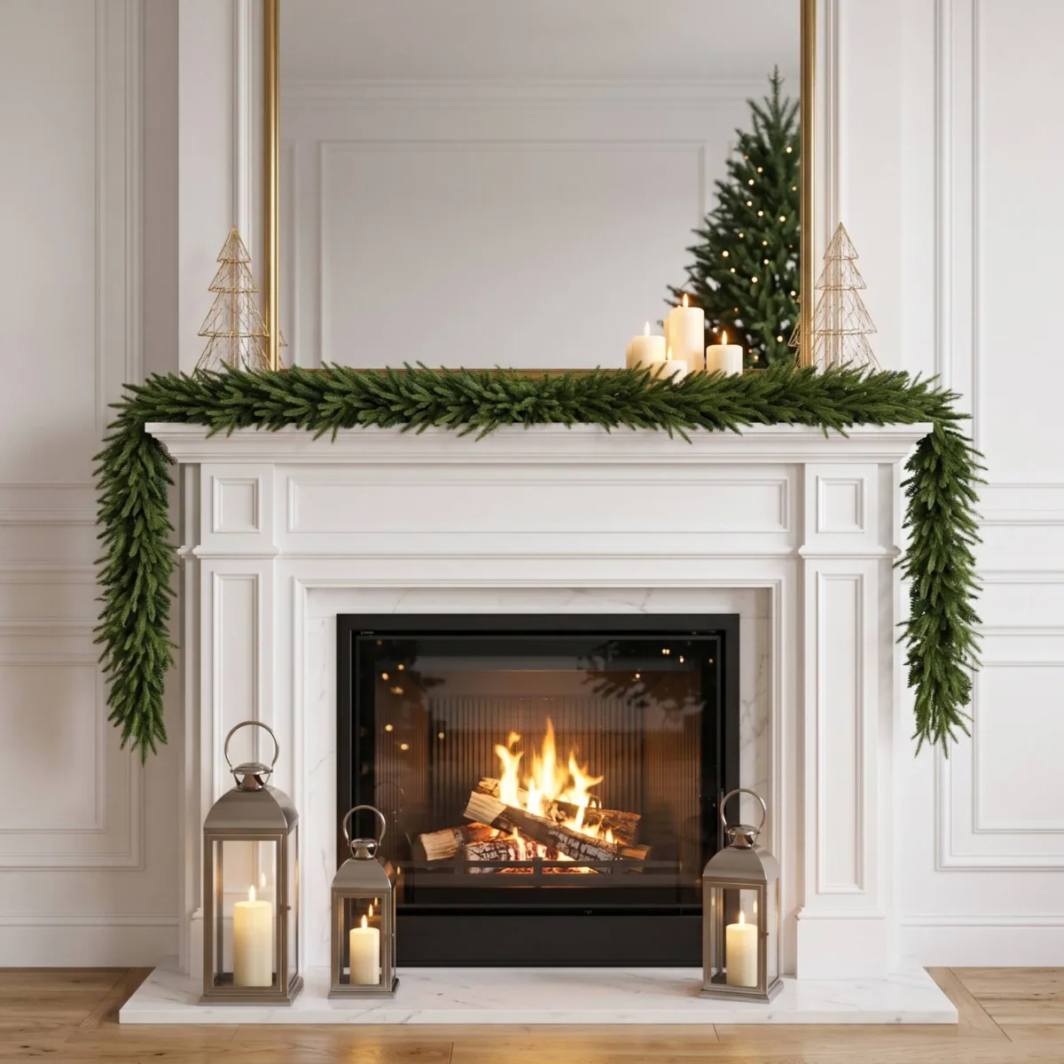 Ghirlanda per albero (180 cm - D25) Lucania Verde abete