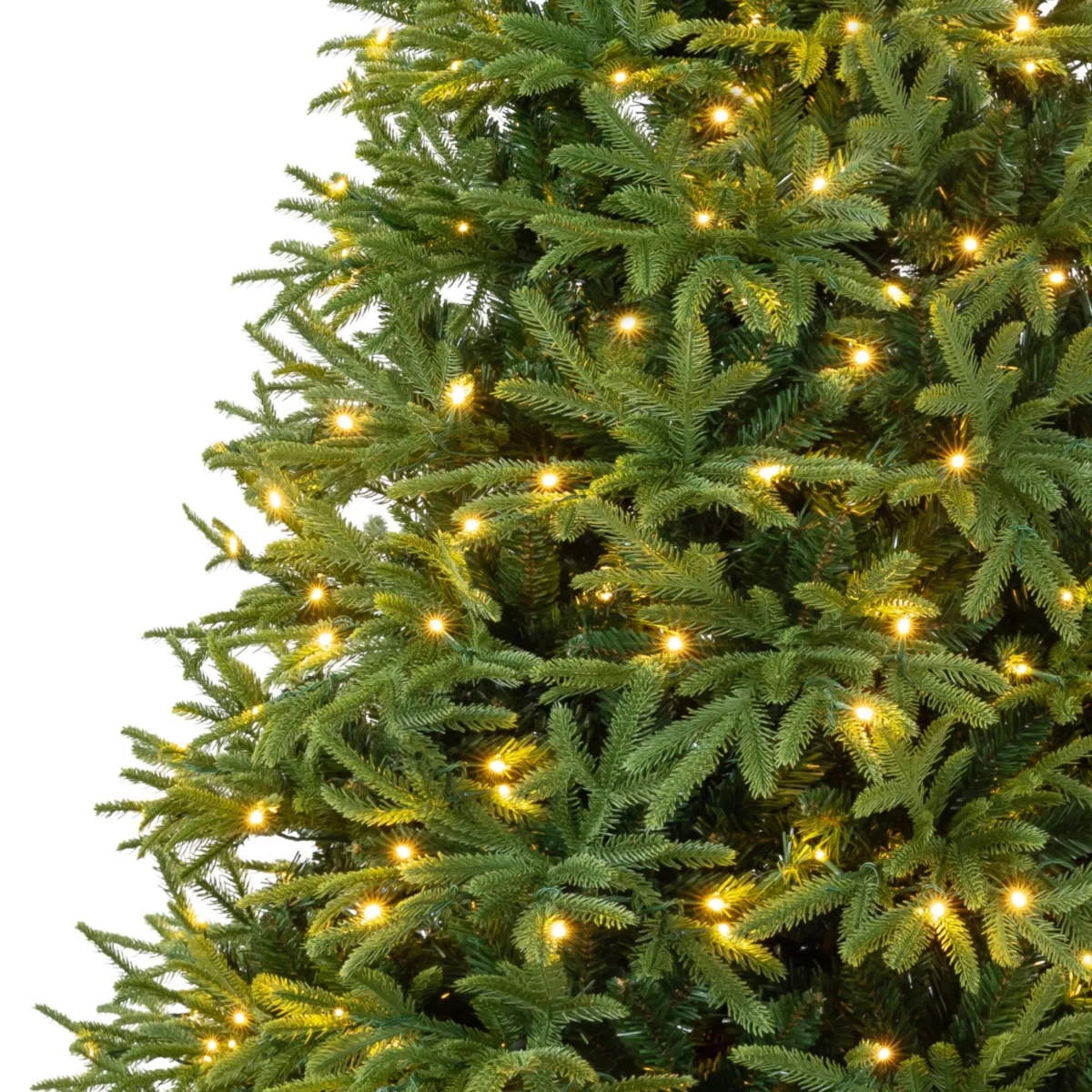 Albero di Natale artificiale luminoso 490 LED (H210 cm) Lucania Verde e bianco caldo