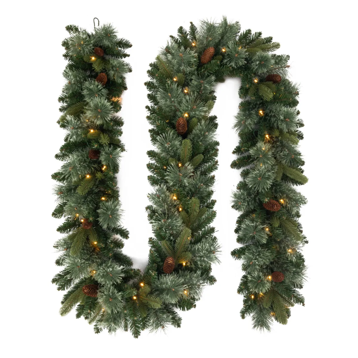 Ghirlanda luminosa per albero (300 cm - D25) Washington Verde e bianco caldo