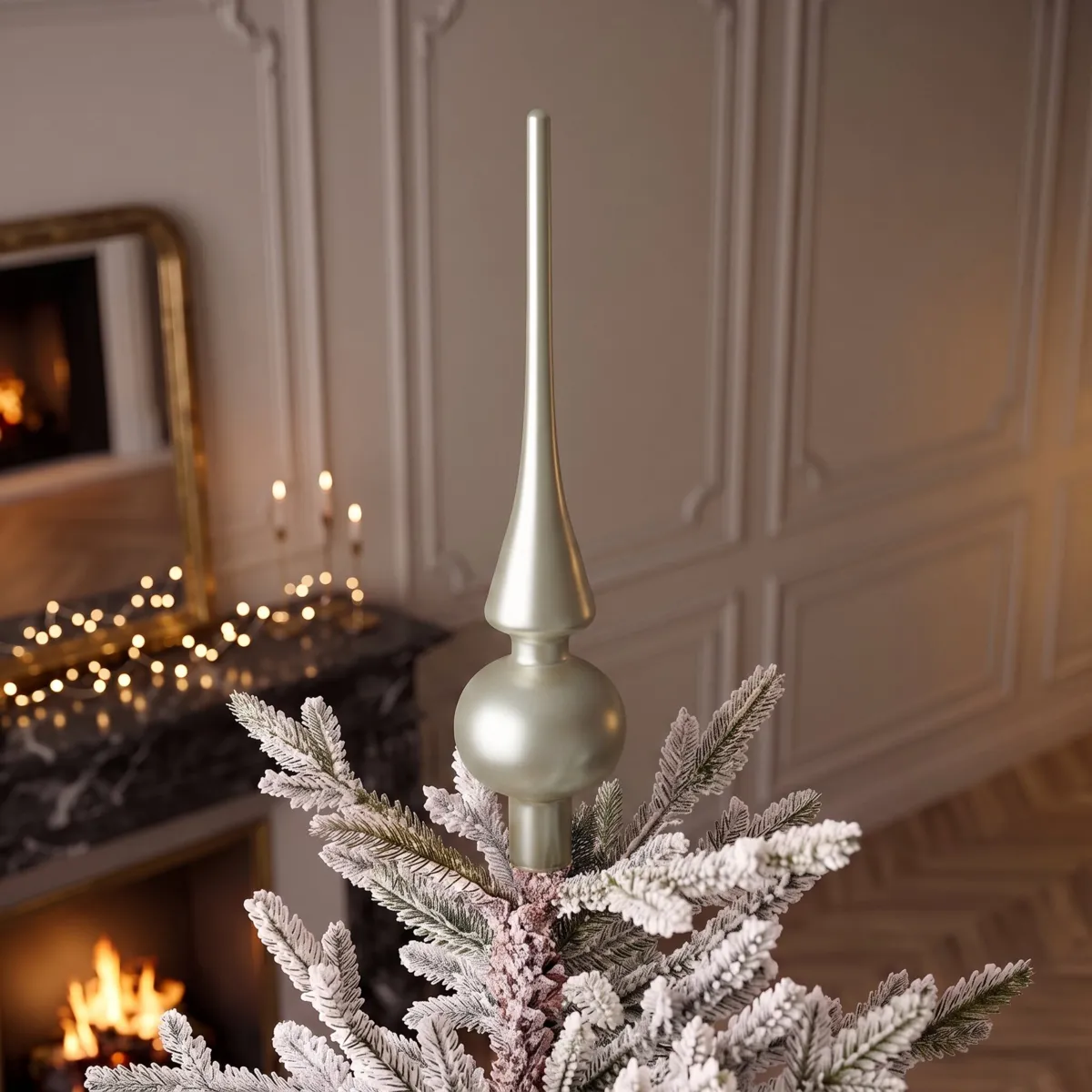 Cimiero per albero Boréal Perla in vetro