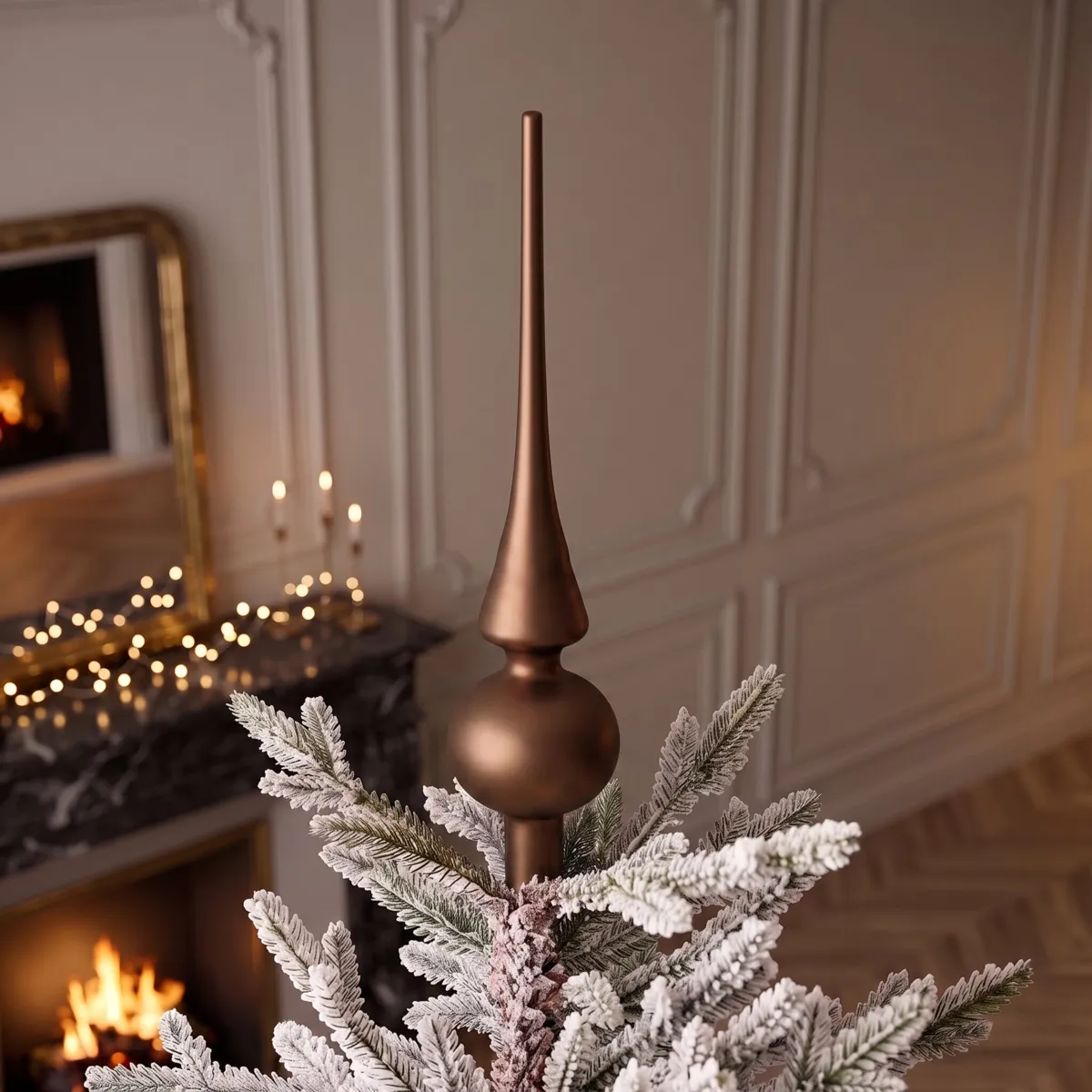 Puntale per albero in vetro Boréal Marrone caffè