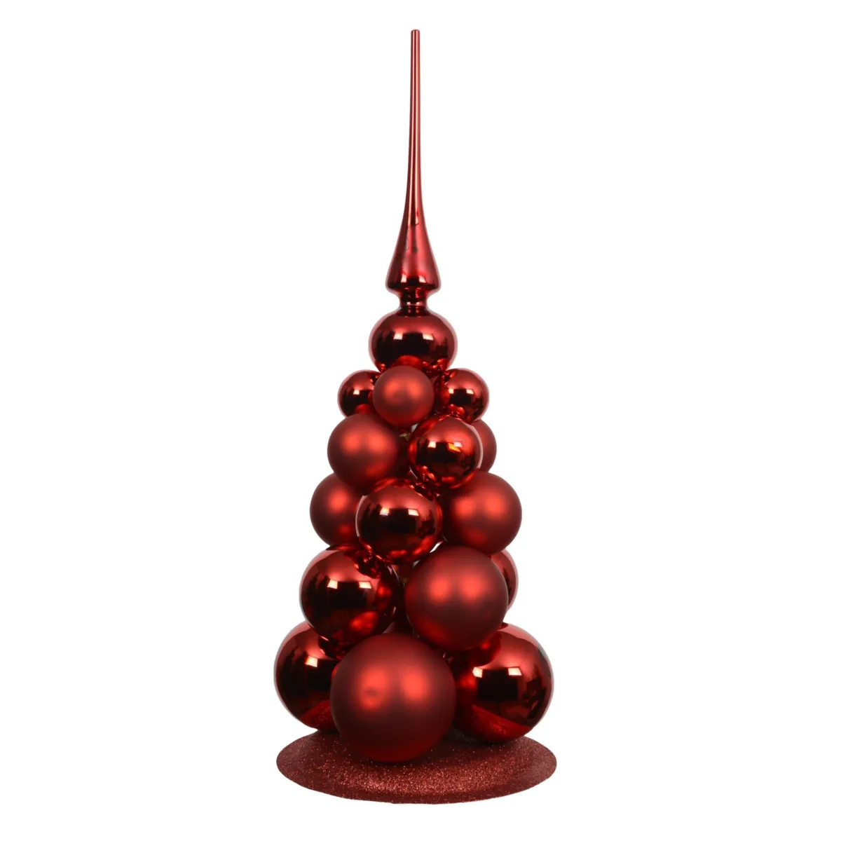 Albero da tavolo decorativo (H32 cm) Palline di Natale Rosse