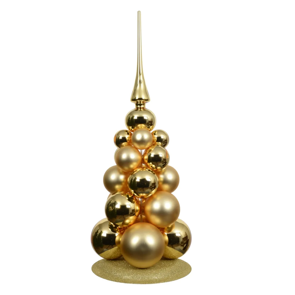 Alberello da tavolo decorativo (H32 cm) Palline di Natale Oro chiaro