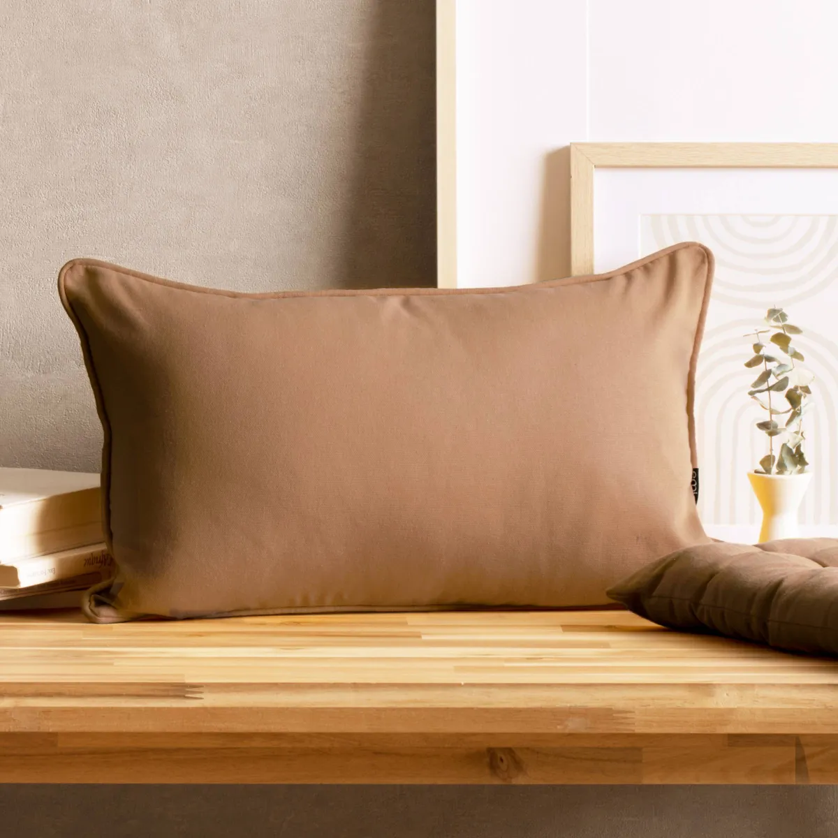 Coussin rectangulaire coton (30 x 50 cm) Pixel Camel