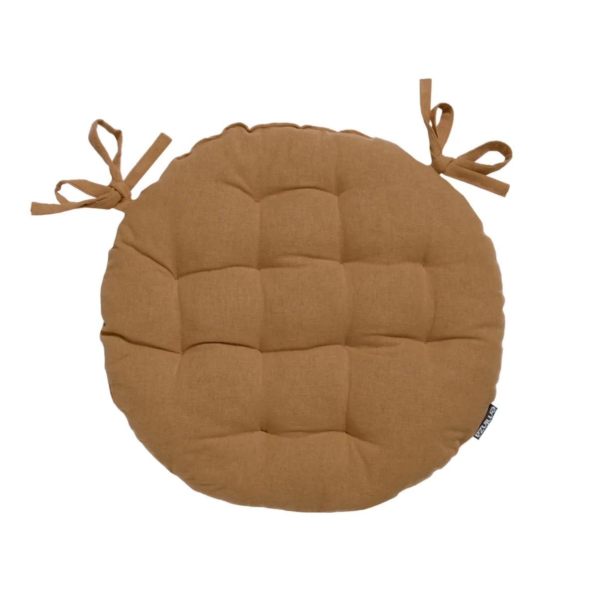 Almohadón redondo en algodón para silla (40 cm) Pixel Camel