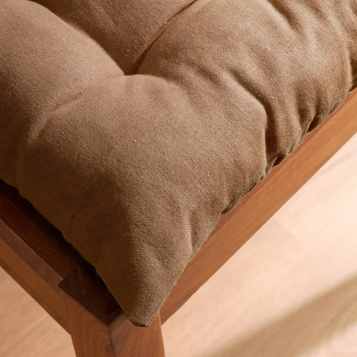Coussin de chaise carré coton (40 x 40 cm) Pixel Camel