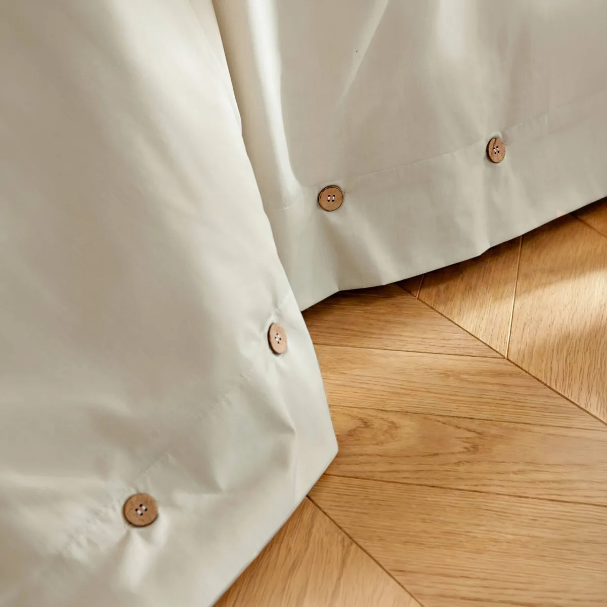 Copripiumino in percalle di cotone (280 x 240 cm) Diane Beige