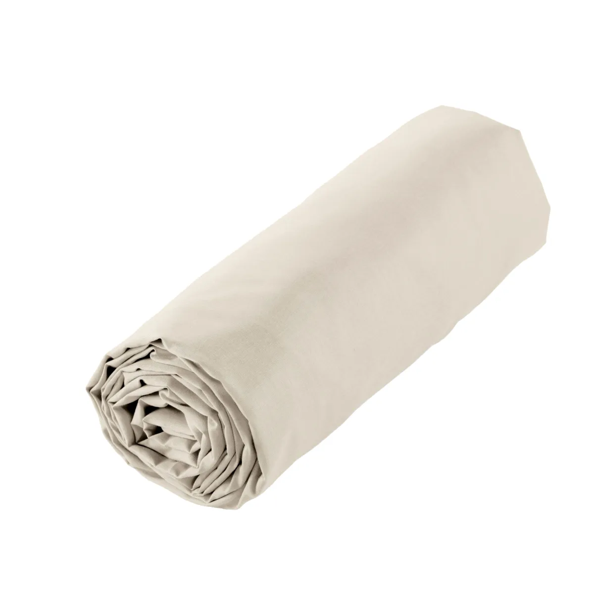 Lenzuolo sotto con angoli in percalle di cotone (180 x 200 cm) Diane Beige