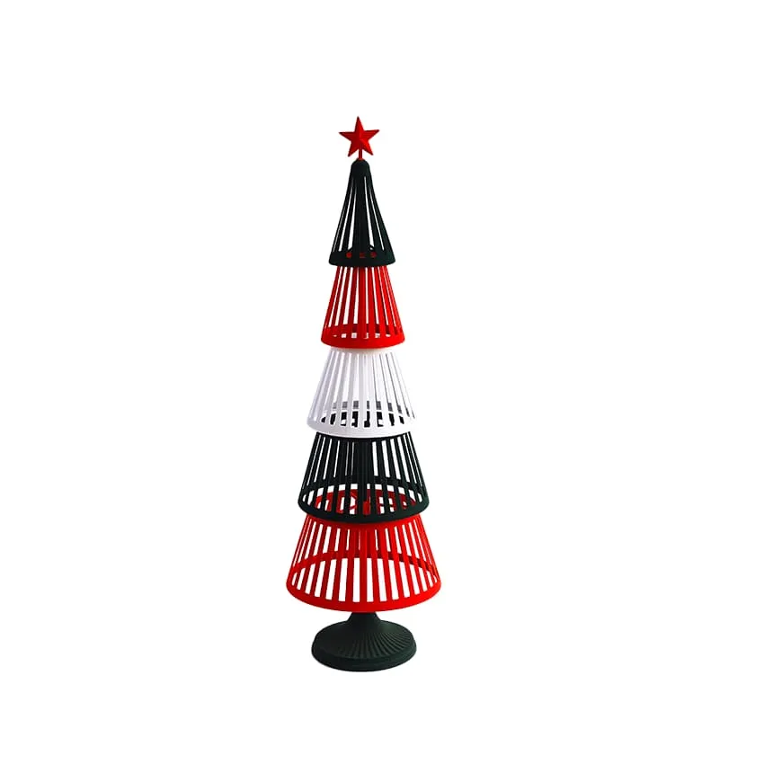 Albero di Natale in metallo (H104 cm) Galaxy Rosso e nero