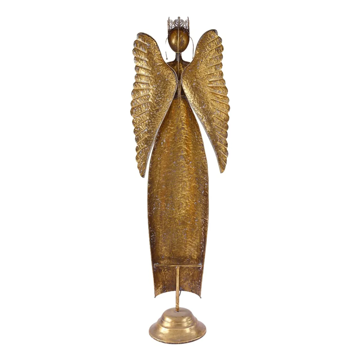 Angelo di Natale in metallo (H145 cm) Celestine imperiale Dorato