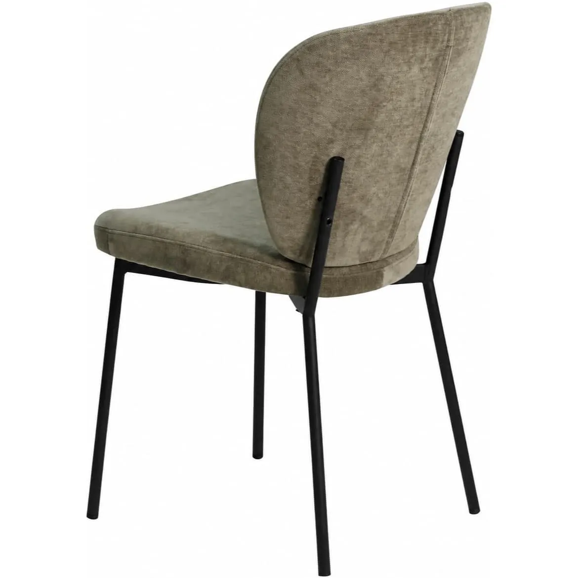 Set di 2 sedie da pranzo in tessuto (seduta 48,5 cm) Isla Verde scuro