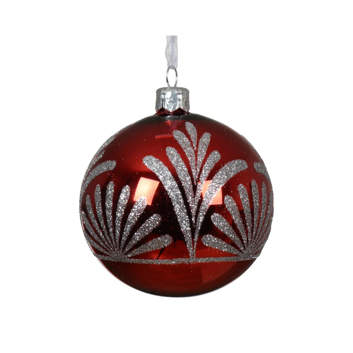 Set di 6 palline di Natale in vetro (D80 mm) Luxury Rosso