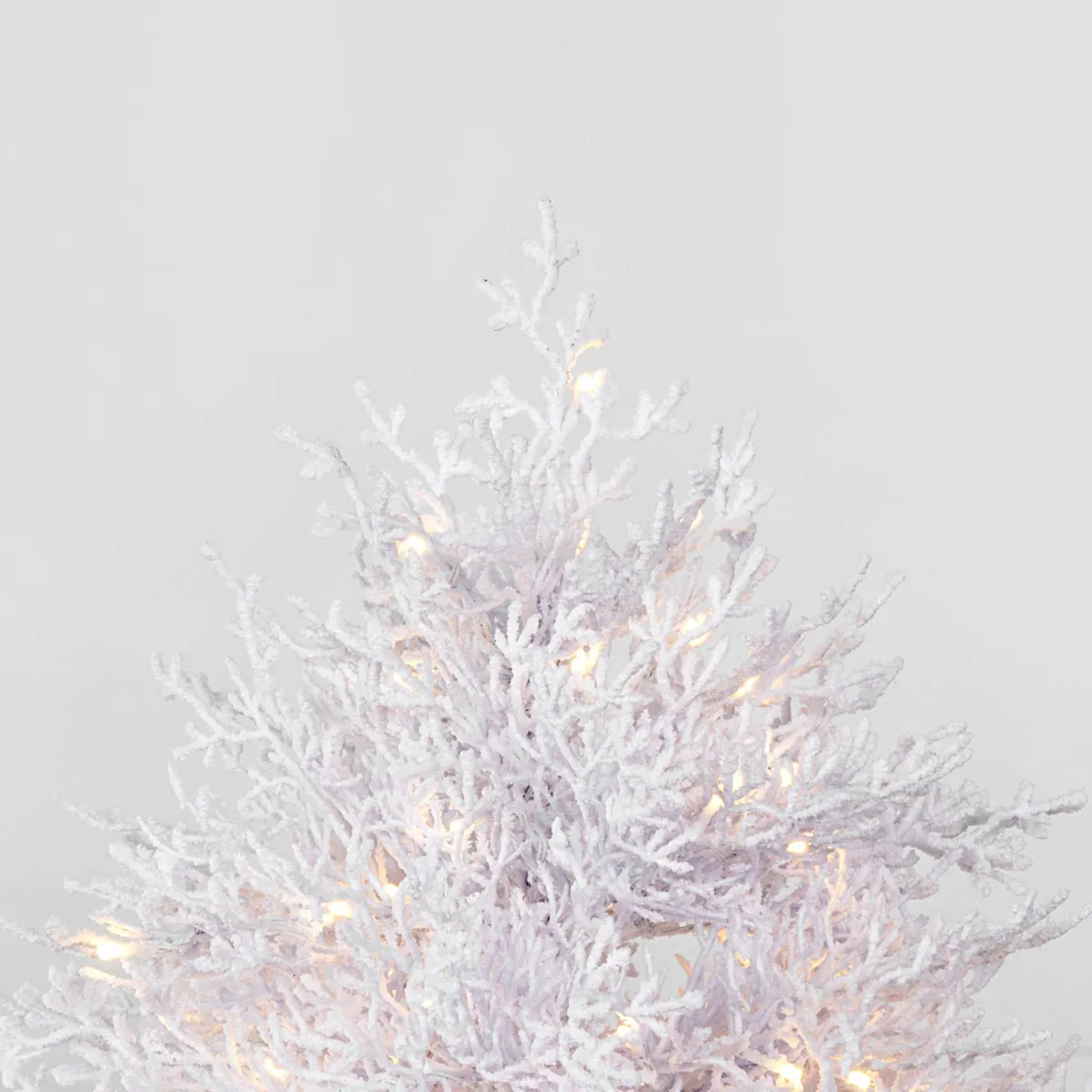 Albero di Natale artificiale luminoso 440 LED (H210 cm) Manaslu Bianco e bianco caldo