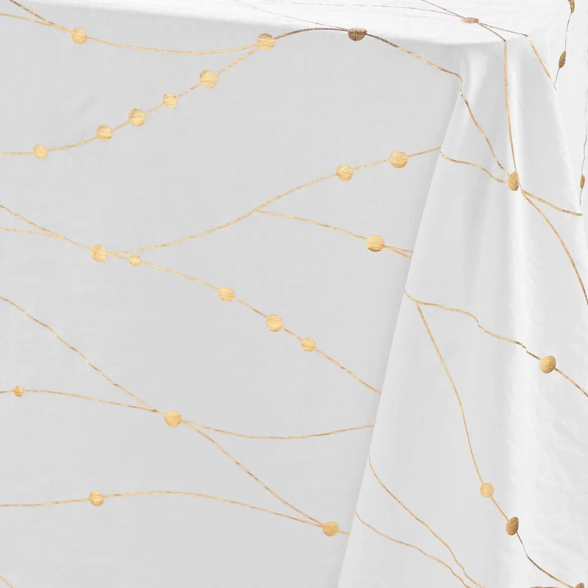 Tovaglia natalizia rettangolare anti macchia (140 x 240 cm) Firmament Bianco e dorato