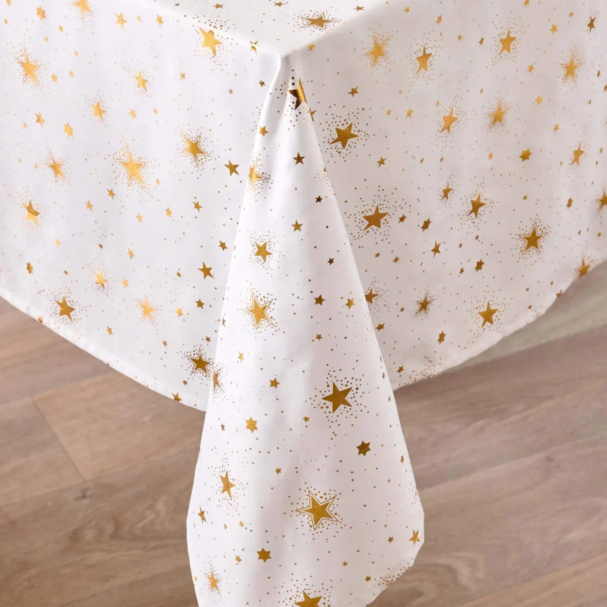 Tovaglia rettangolare anti macchia di Natale (140 x 240 cm) Comete Bianco e oro