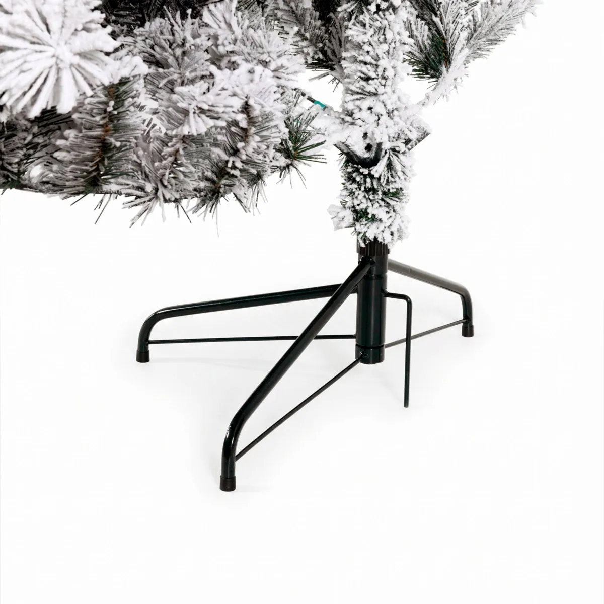 Mezzo albero di Natale artificiale (H150 cm) Edmonton Verde innevato