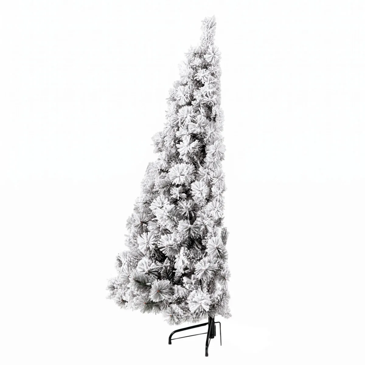 Mezzo albero di Natale artificiale (H150 cm) Edmonton Verde innevato
