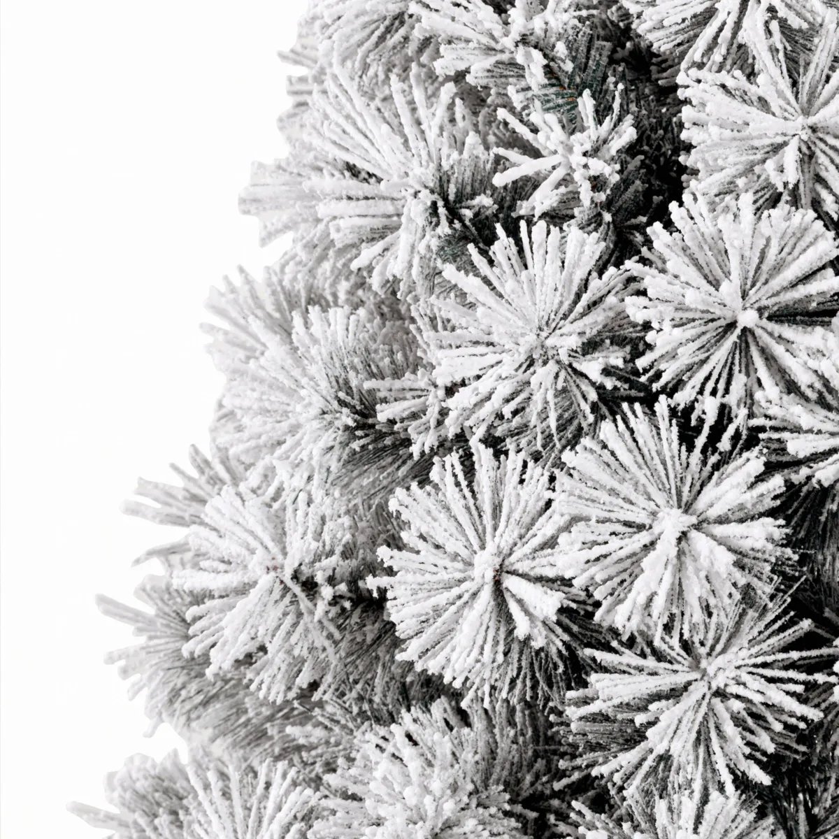 Mezzo albero di Natale artificiale (H240 cm) Edmonton Verde innevato