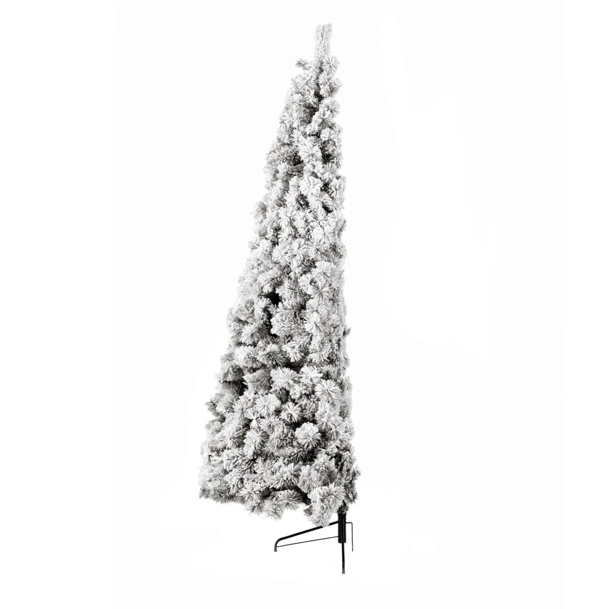 Mezzo albero di Natale artificiale (H240 cm) Edmonton Verde innevato