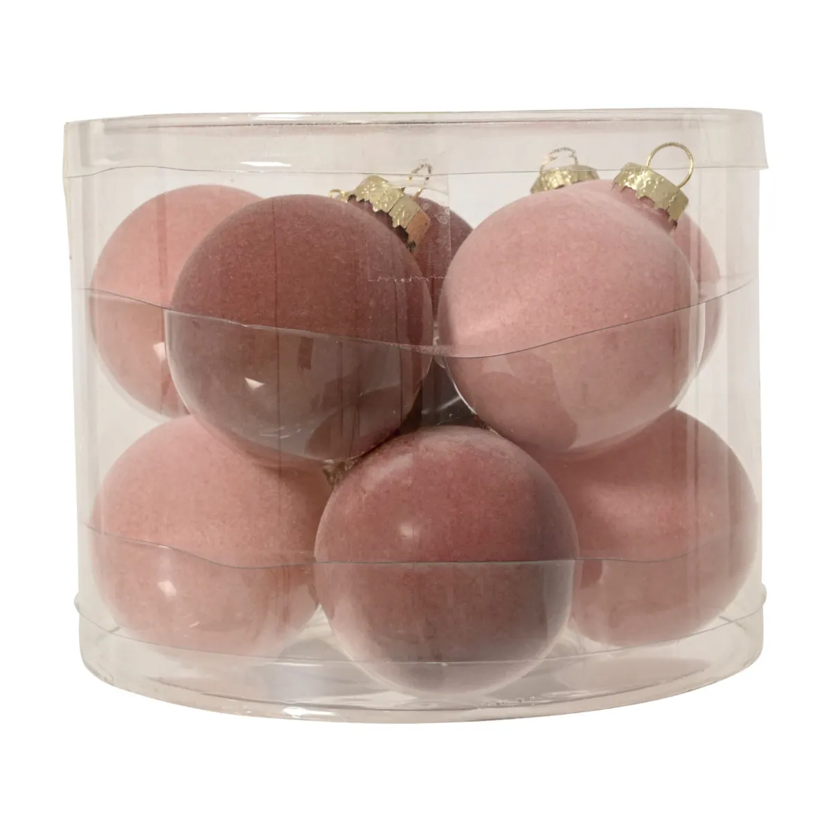 Set di 10 palline di vetro (D60 mm) Velluto Rosa cipria