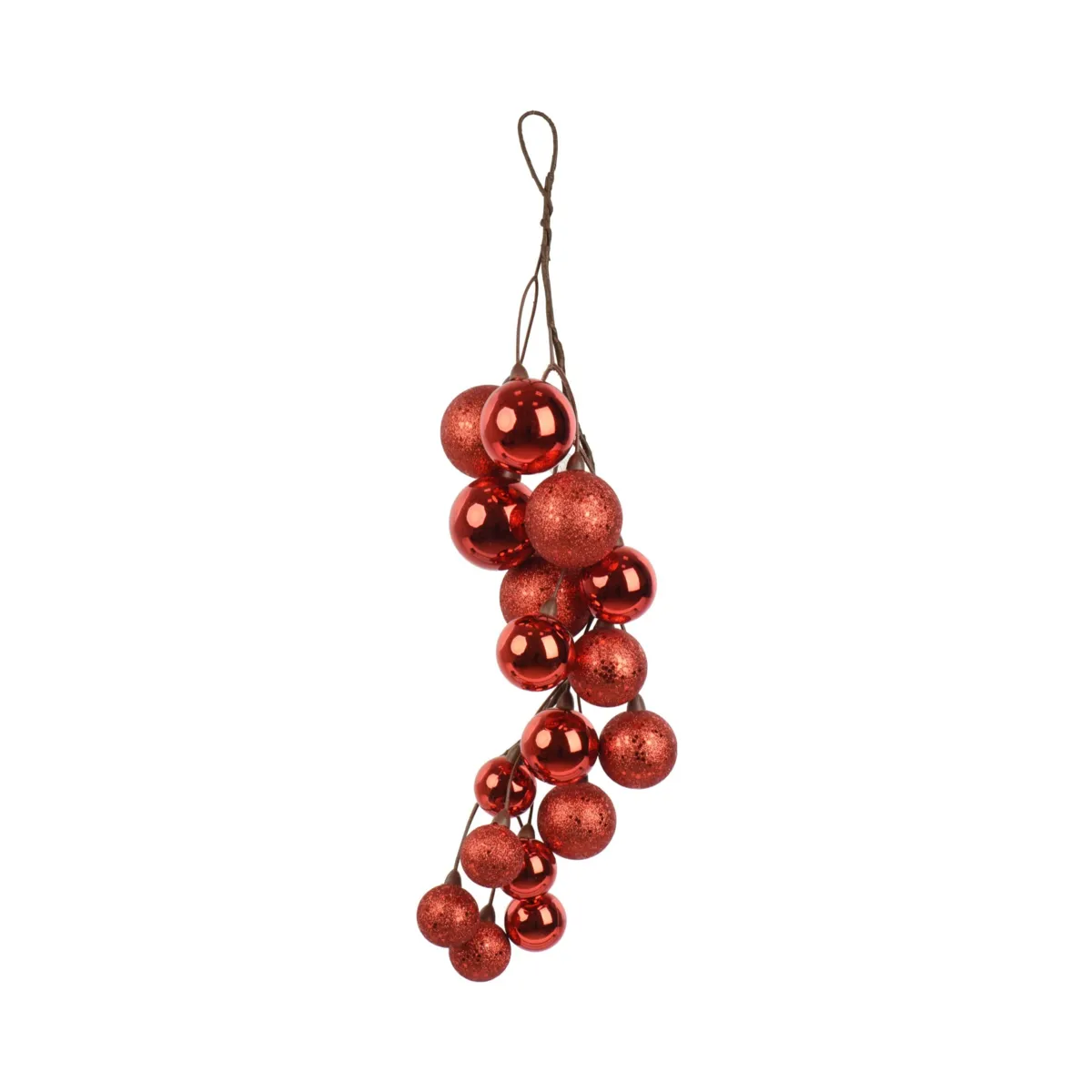 Suspensione di Natale (H45 cm) Palline a grappolo Rosso