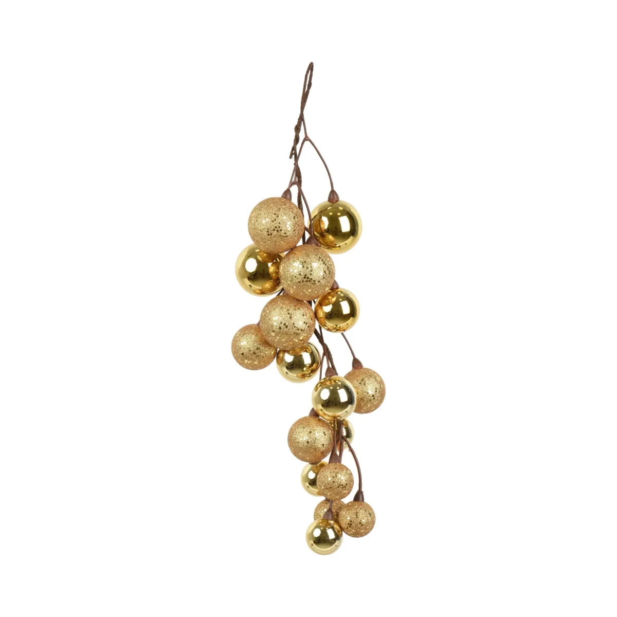 Suspensione di Natale (H45 cm) Palline in grappolo Oro chiaro
