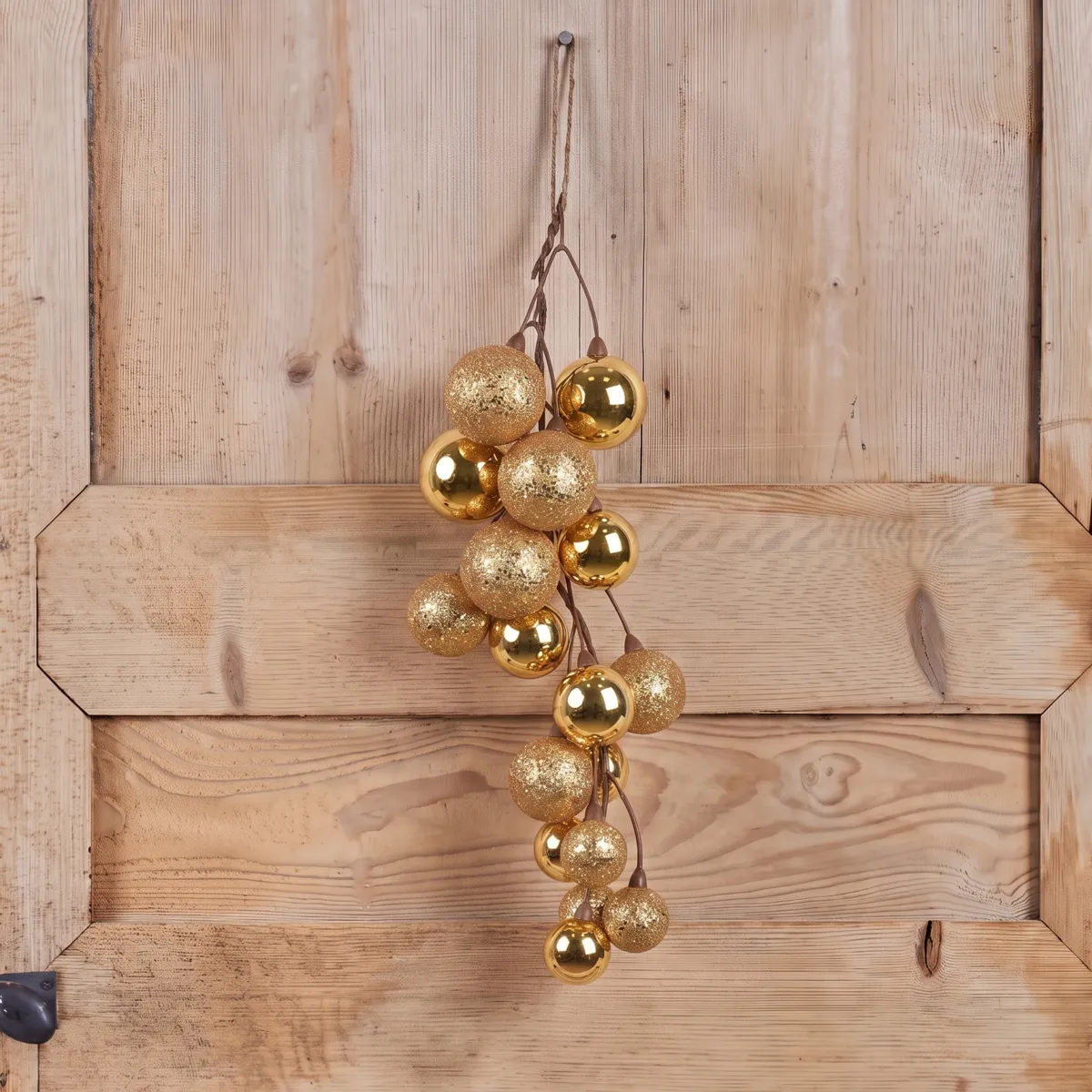 Suspensione di Natale (H45 cm) Palline in grappolo Oro chiaro