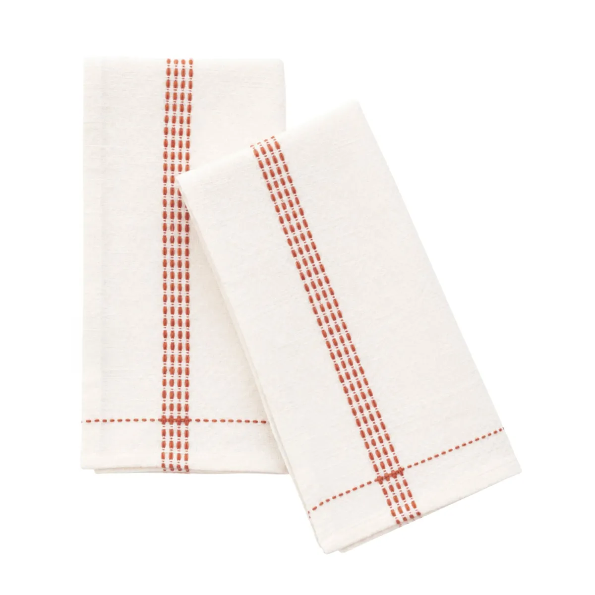 Set di 2 asciugamani in cotone (50 x 70 cm) Lana Terracotta