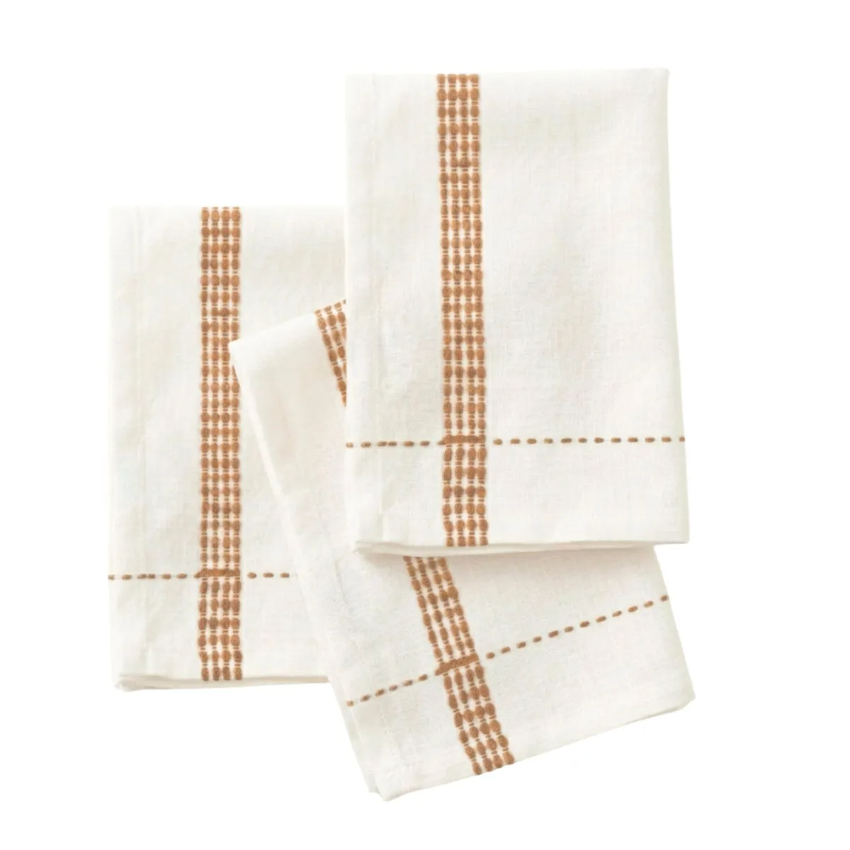 Set di 3 asciugamani in cotone (40 x 40 cm) Lana Giallo ocra