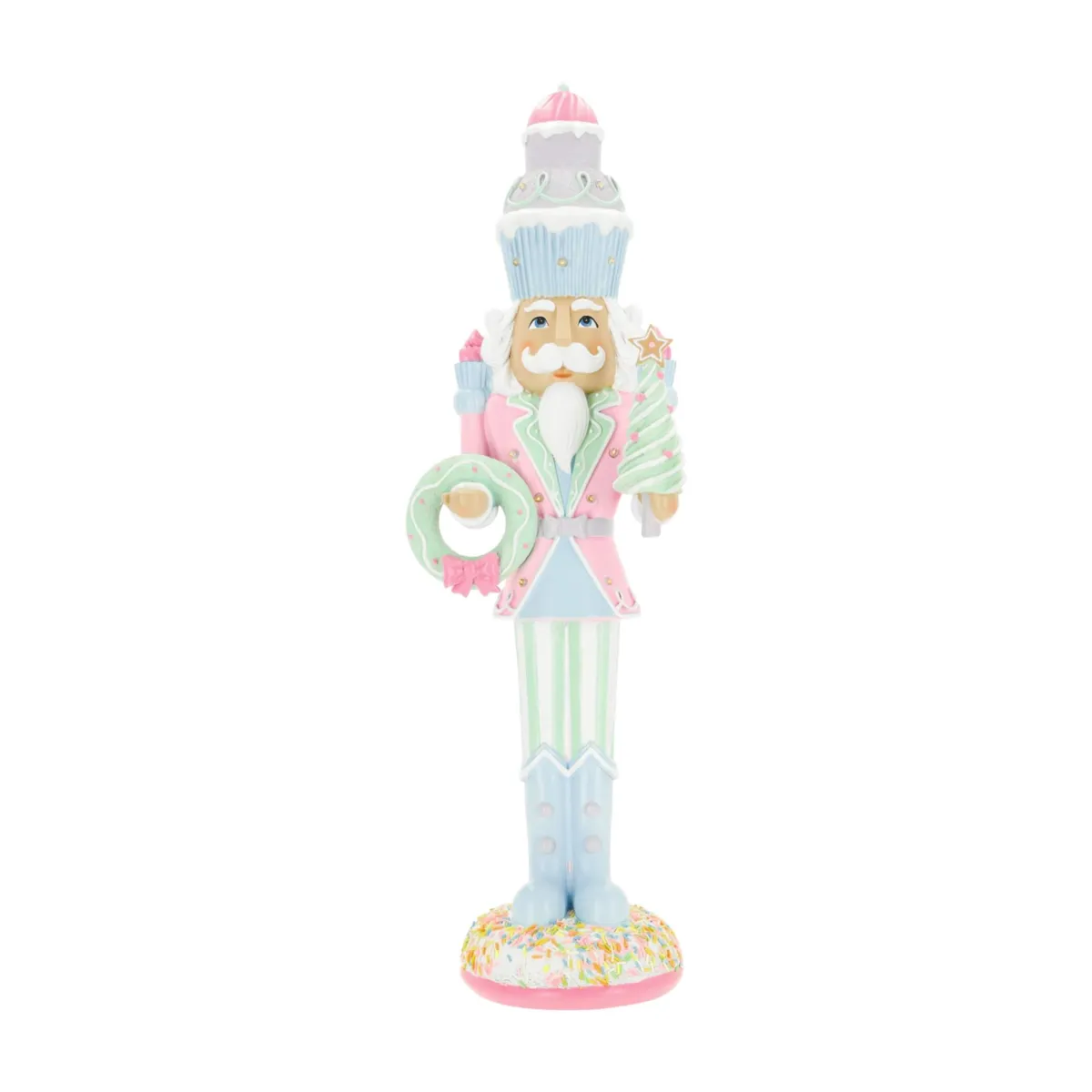 Soldato Schiaccianoci luminoso (H61 cm) Otis e dolcetti Pastello