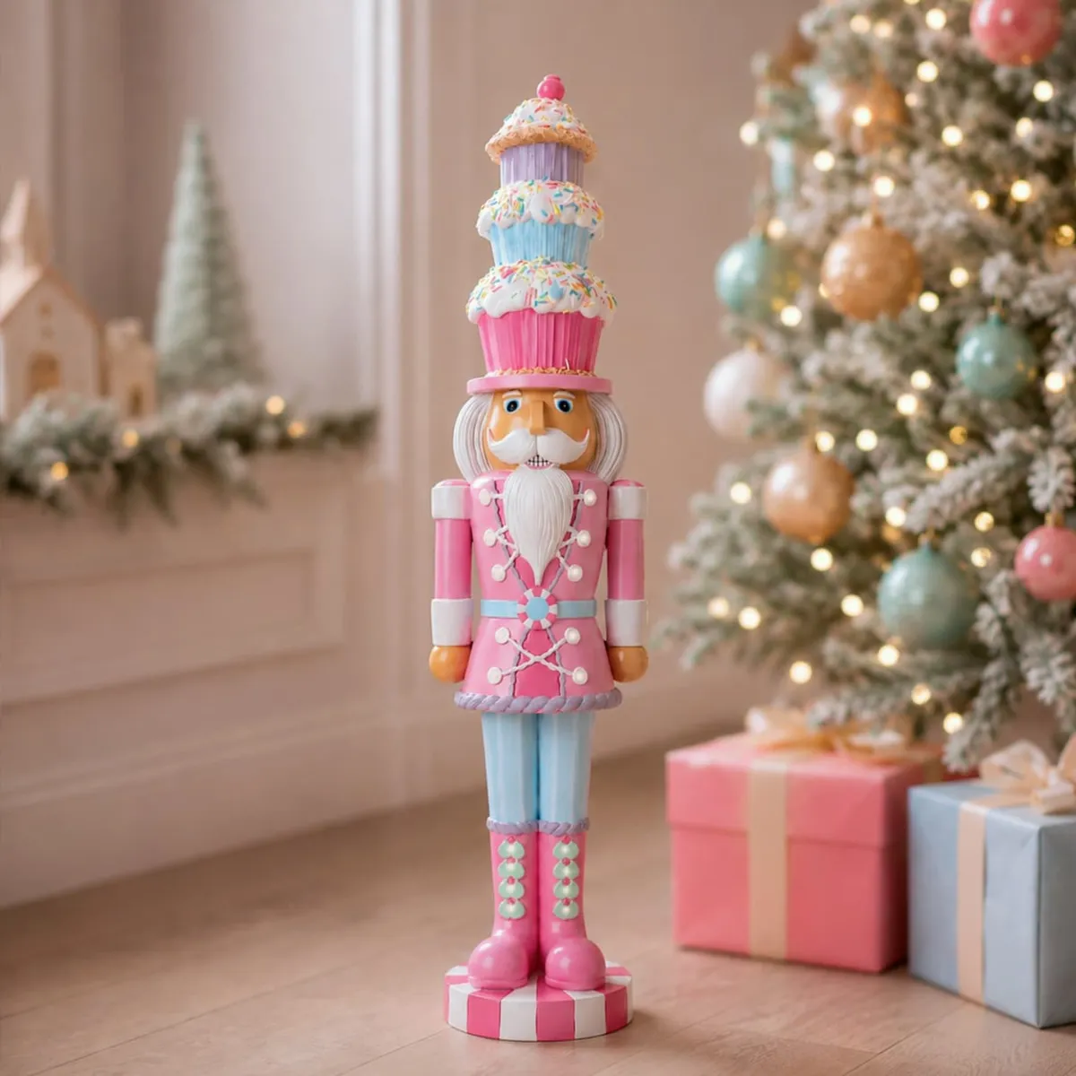 Soldato Schiaccianoci luminoso (H71 cm) Mathis e dolci Pastel