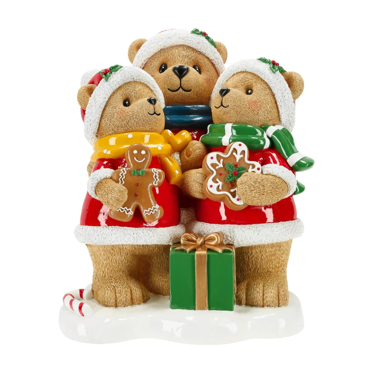 Famiglia di orsetti (H44,5 cm) Buon Natale Multicolore