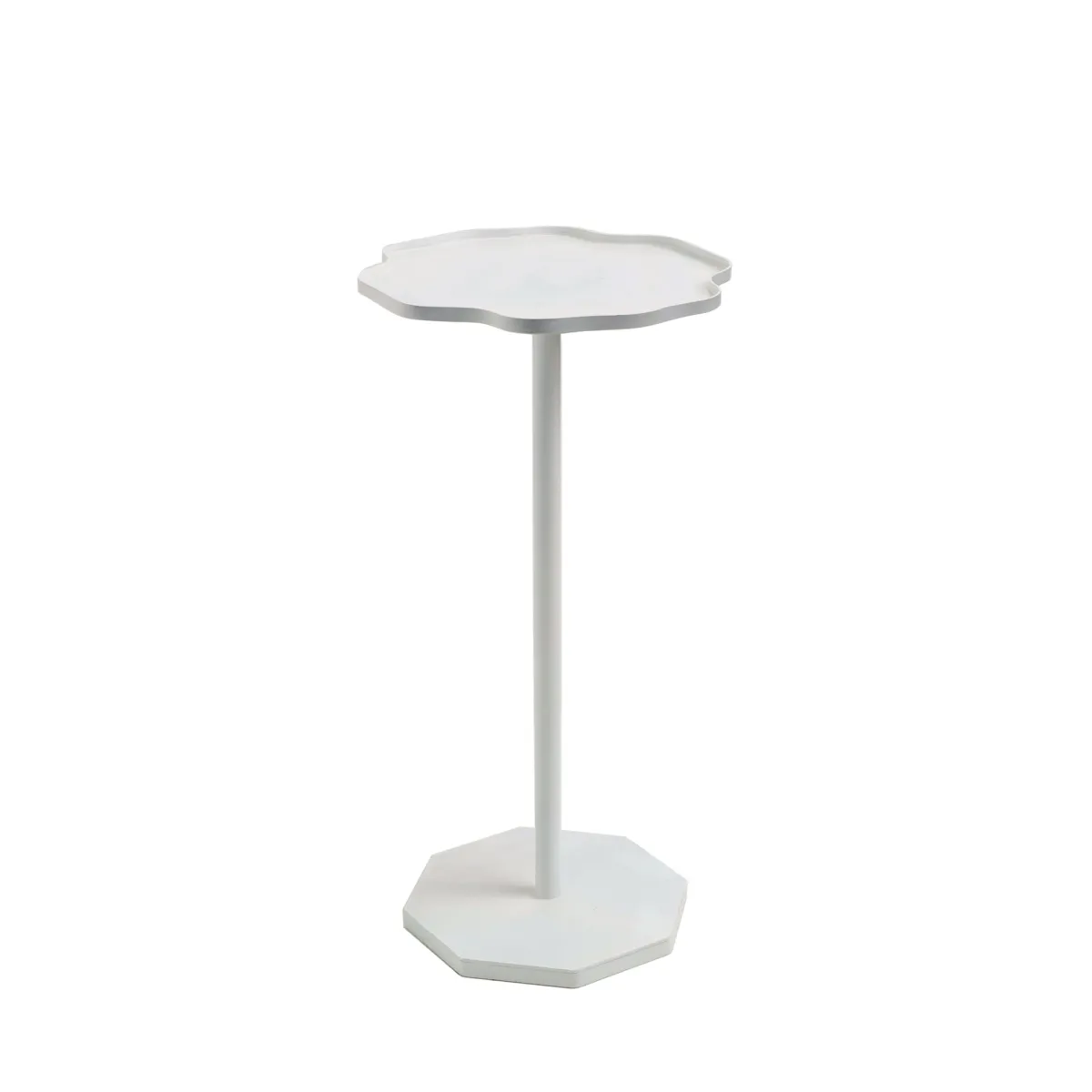 Tavolino d'appoggio in metallo (H55,9 cm) Sola Bianco