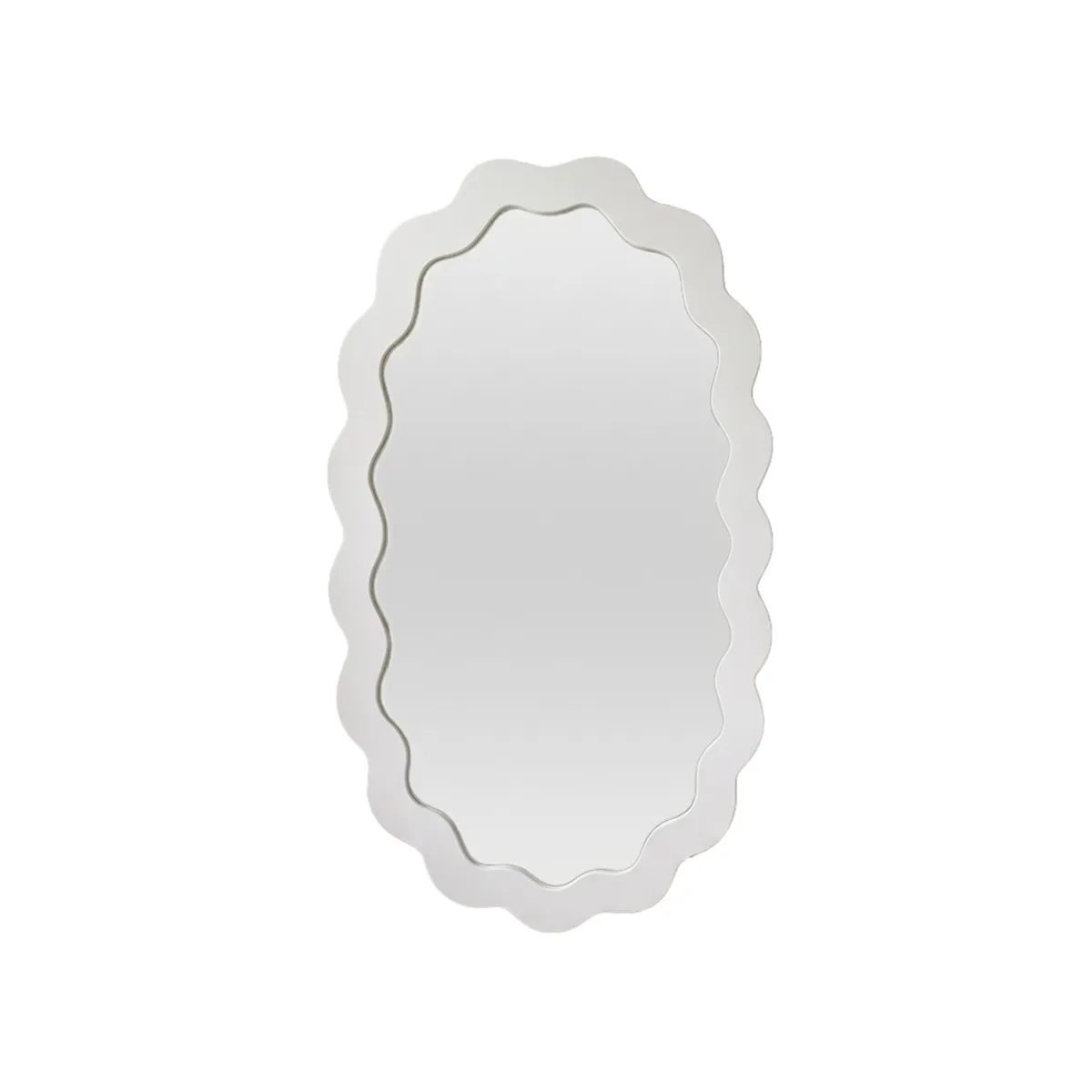 Specchio da parete in legno (109 cm) Sola Bianco