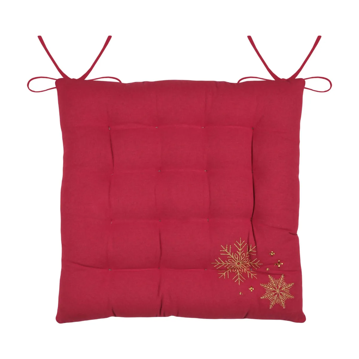 Cuscino per sedia in cotone (38 x 38 cm) Clark Rosso