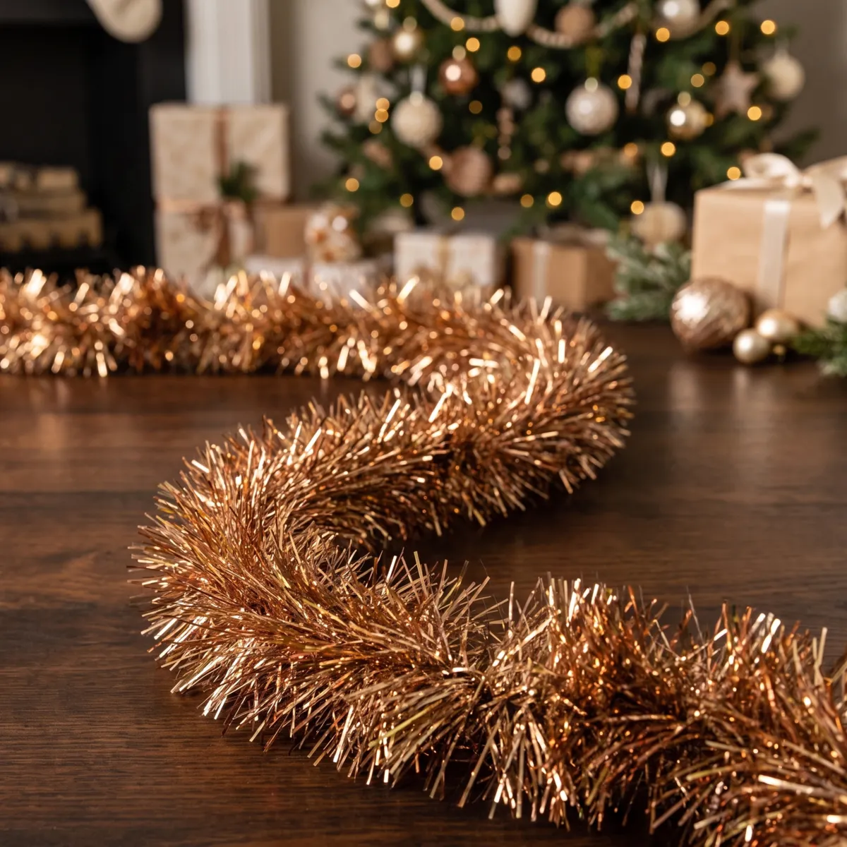Guirlande de Noël (D10 cm) Alpine XL Caramel