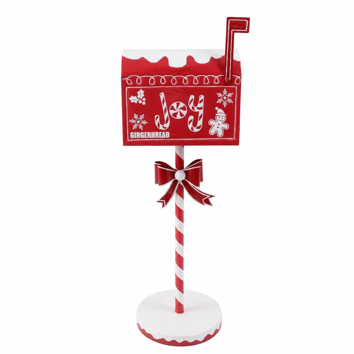 Cassetta postale in metallo (H89 cm) Dolci Natalizi Rosso