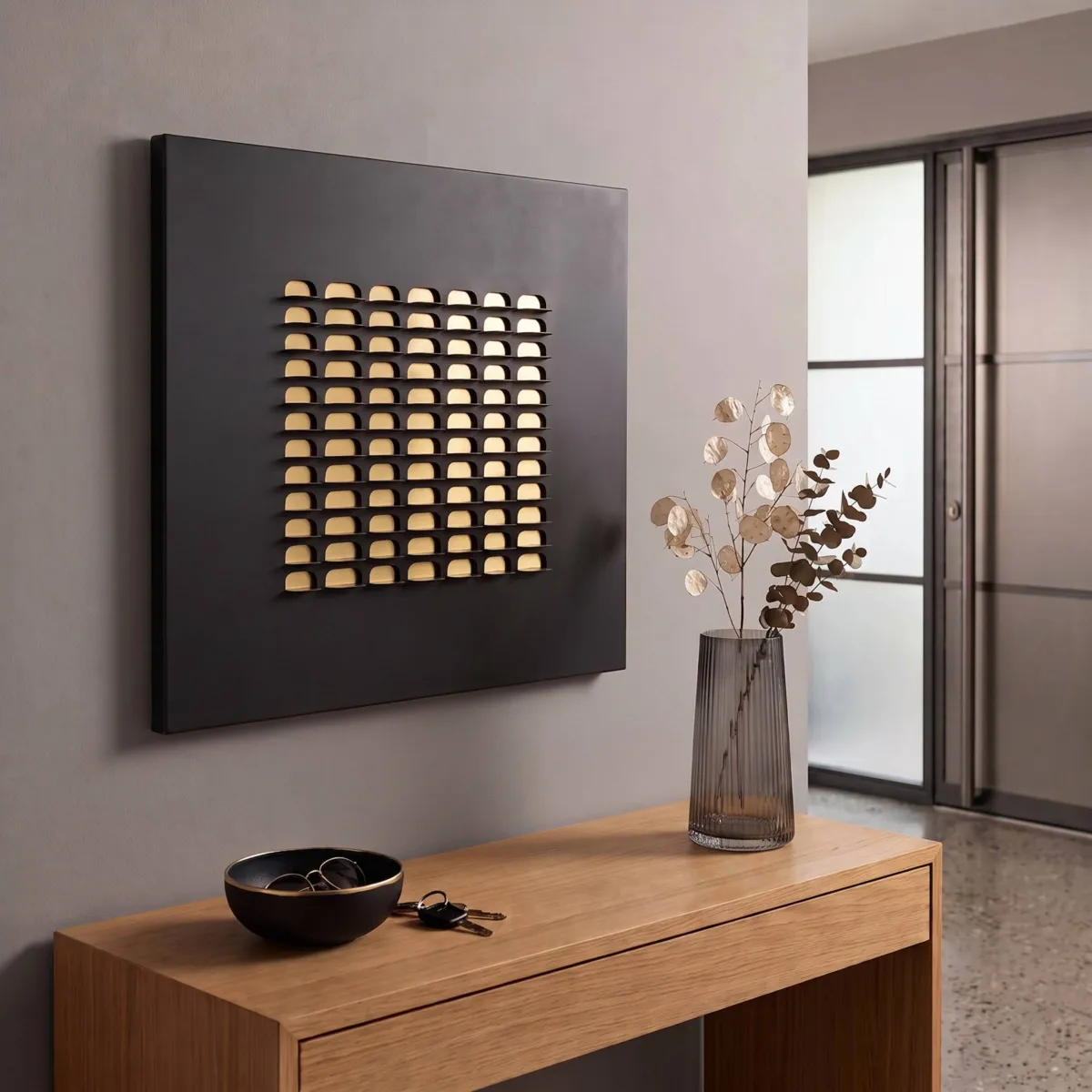 Quadro decorativo con cornice (H54,5 cm) Idyl Nero