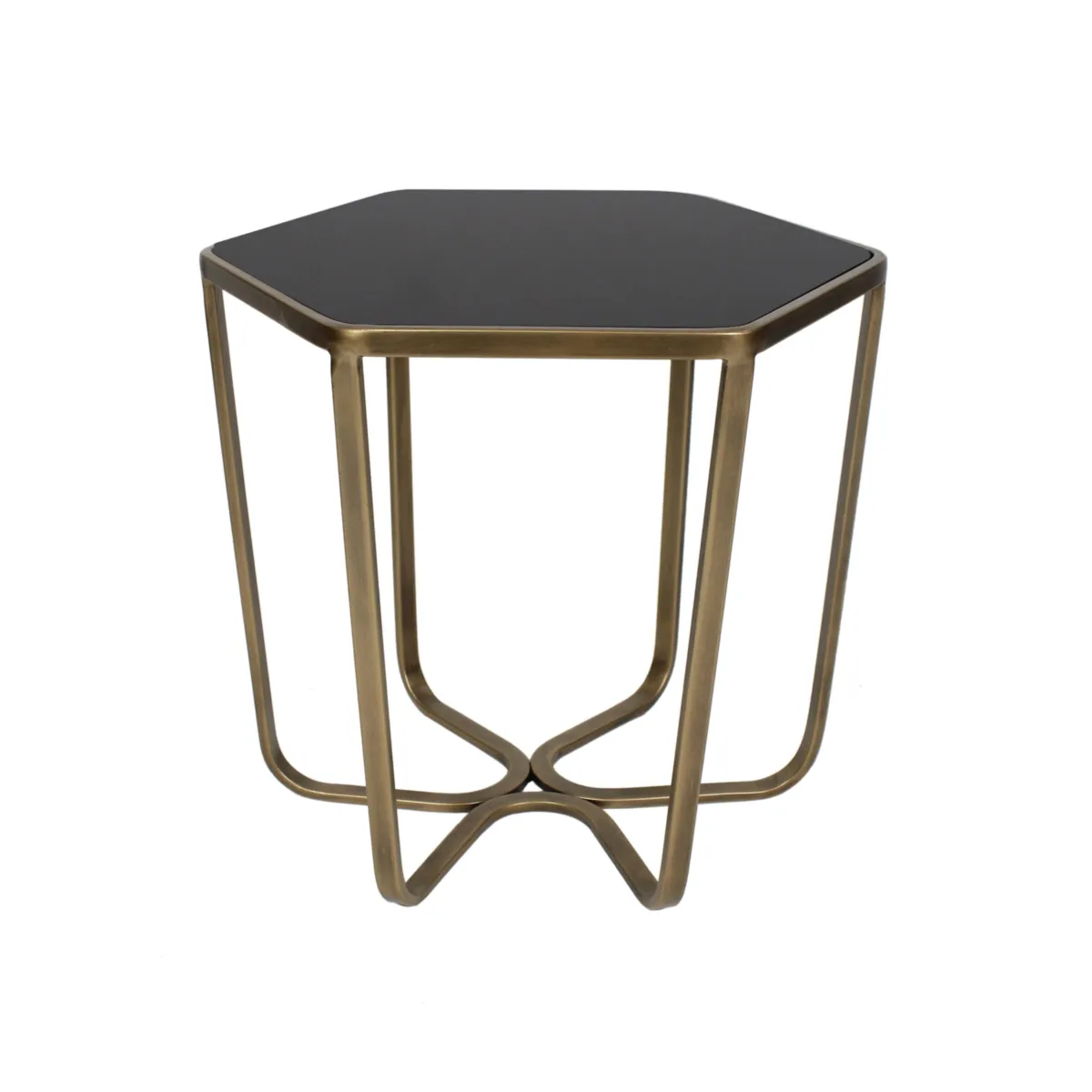 Tavolino in metallo (H50 cm) Neys Oro