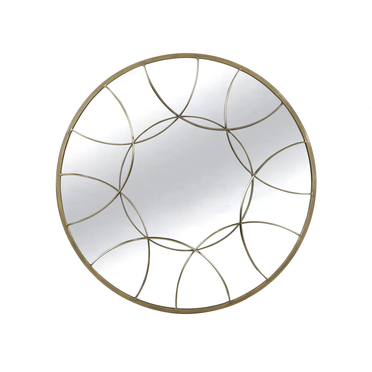Specchio da parete in metallo (D60 cm) Orbys Oro