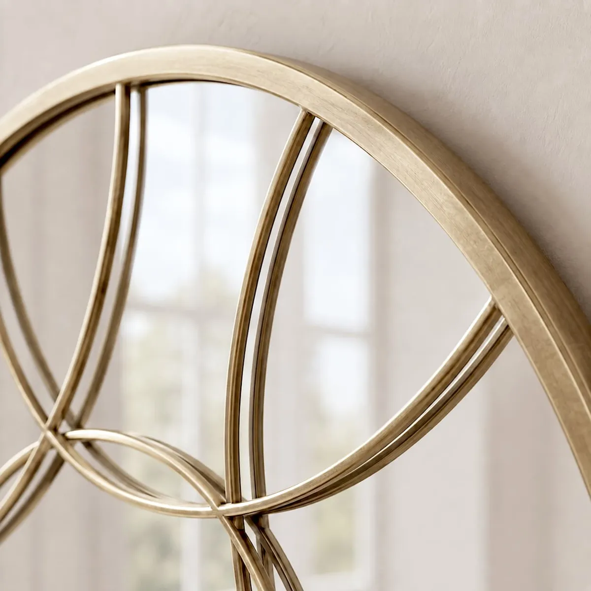 Specchio da parete in metallo (D60 cm) Orbys Oro