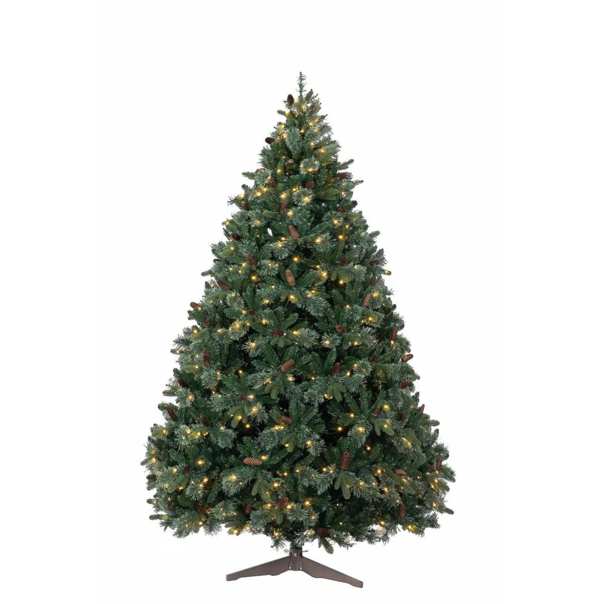 Albero di Natale artificiale luminoso 730 LED (H270 cm) Washington Verde e bianco caldo