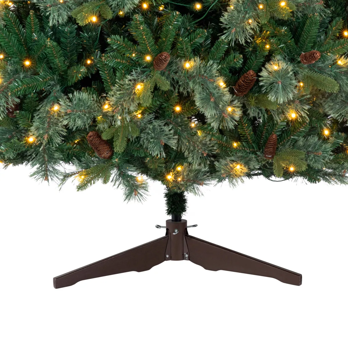 Albero di Natale artificiale luminoso H210 cm Washington Luxe Verde abete