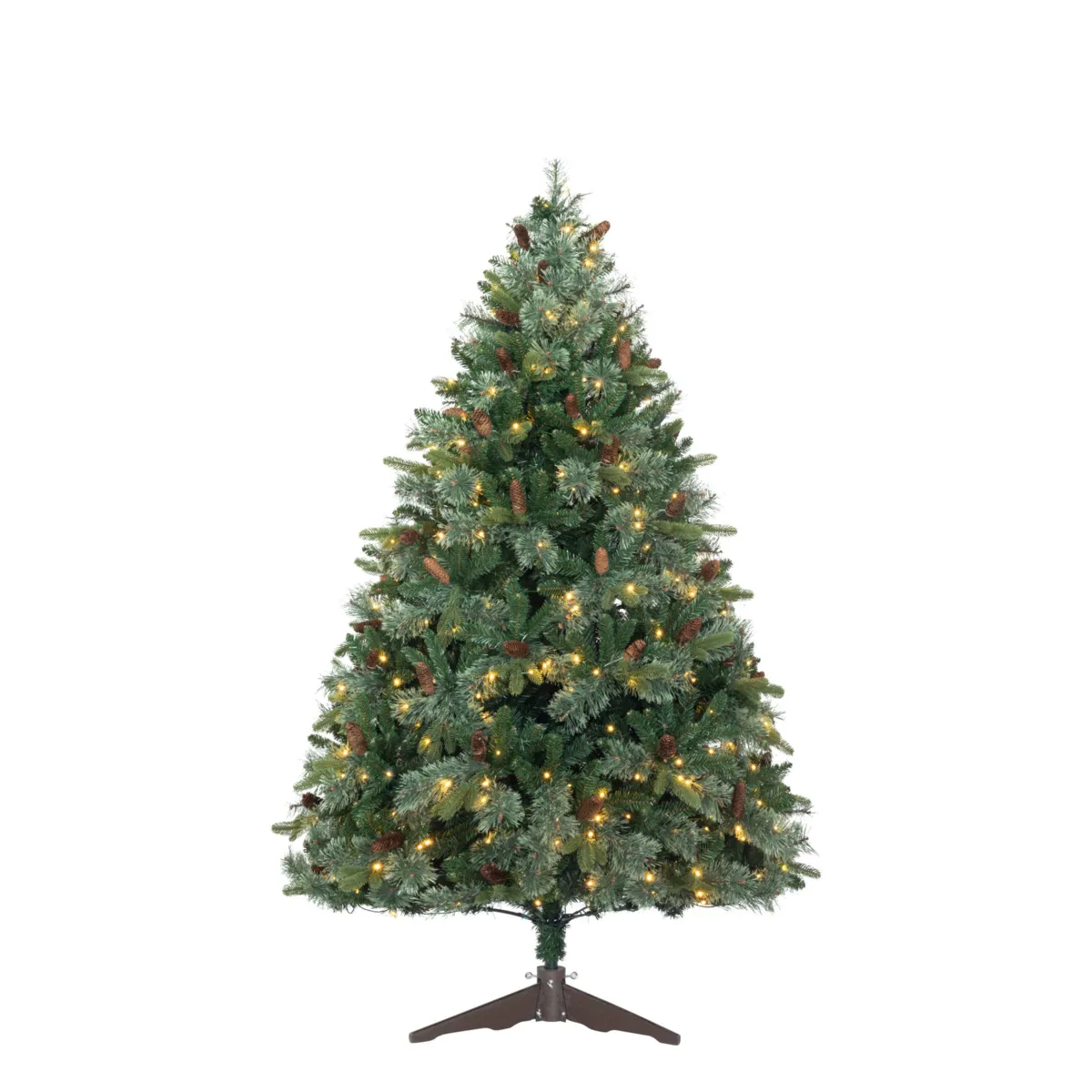Albero di Natale artificiale luminoso H210 cm Washington Luxe Verde abete