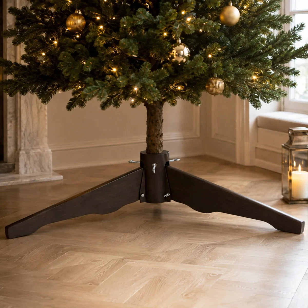 Base per albero di Natale in legno (D25 cm) Wooden Naturale